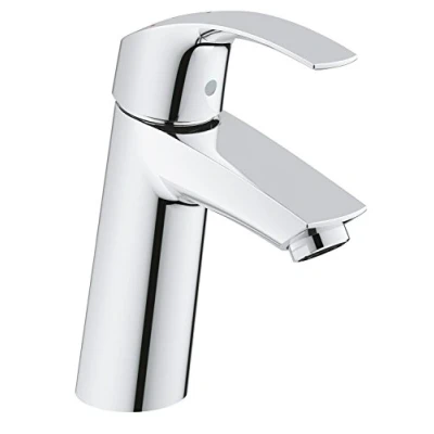 Immagine di Grohe 2339510E Eurosmart New Es Miscelatore Monocomando per Lavabo A Risparmio Energetico, Altezza Media, Ecojoy, Cromo, M