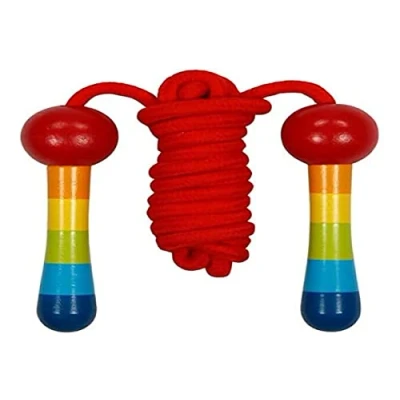 Immagine di Goki 63887 Corda per Saltare Arcobaleno, Lunghezza 2 m, in plastica, Multicolore