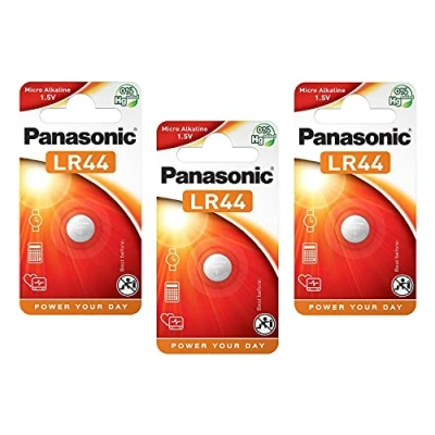 Immagine di Panasonic Set di 3 pile a bottone Cell Power LR44 (L1154) Alkaline manganese 1,5 V