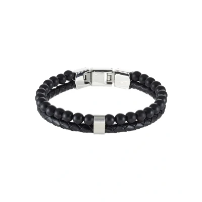 Immagine di Fossil Vintage Casual Bracciale, Uomo, Taglia: One Size, Schwarz/silberfarben