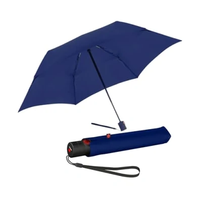 Immagine di Ombrello tascabile in Knirps Ultra U.200 Medium Duomatic automatico aperto chiuso a prova di tempesta antivento Navy