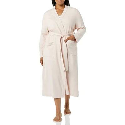Immagine di Amazon Essentials Accappatoio Leggero A Nido d&#039;Ape Tutta Lunghezza (Taglie Forti Disponibili) Donna, Rosa Pallido, S