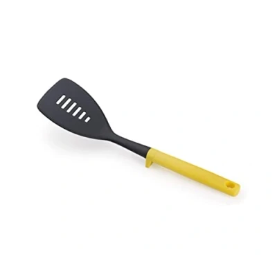 Immagine di Joseph Duo Cucchiaio Forato Resistente al Calore, da cucina con Poggiamestolo integrato, Antiaderente, Giallo Chiaro