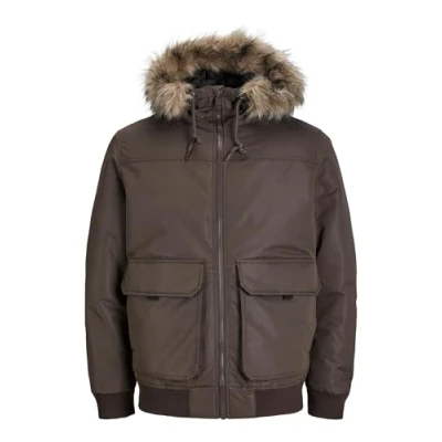 Immagine di JACK &amp; JONES Jjconstruct Faux Fur Bomber, Pacciamatura, M Uomo