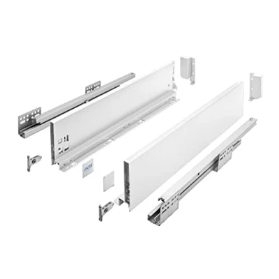 Immagine di GTV Guide per cassetti AXIS Pro, estraibili con estrazione, colore bianco, portata fino a 40 kg, sistema push to open, accesso libero, larghezza: 400 mm, altezza: 120 mm