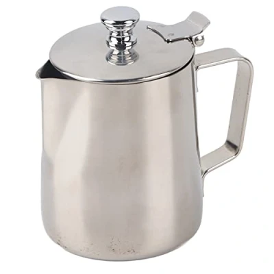 Immagine di Tazza per Latte in Acciaio Inossidabile 350ml Bricco da di misurazione schiuma con manico caffè e Art
