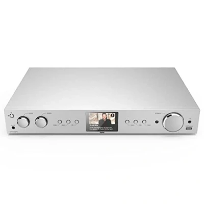 Immagine di Hama Radio da tavolo Internet, DAB+, DAB, FM Bluetooth, USB, WLAN, Internetradio Argento