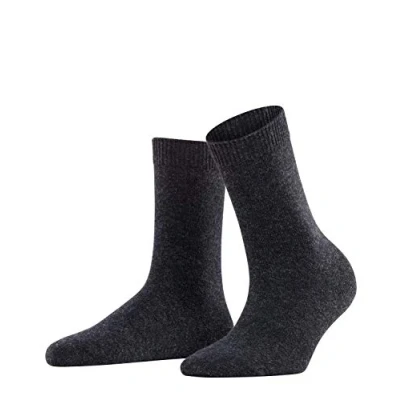 Immagine di FALKE Cosy Wool W SO lana cachemire tinta unita 1 paio, Calzini Donna, Grigio (Anthracite Melange 3089), 35 38