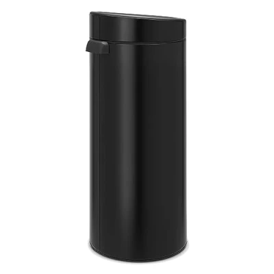 Immagine di Brabantia Touch Bin New Pattumiera, Metallo, Nero Opaco, 30 litri