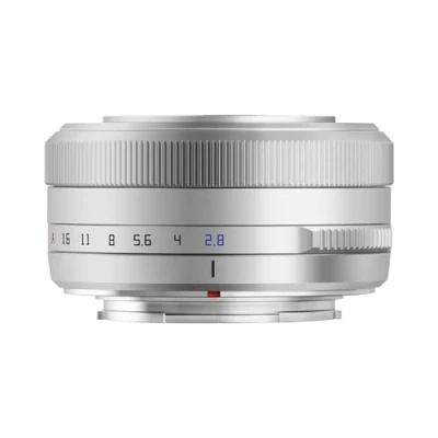 Immagine di TTArtisan 27 mm f2.8 autofocus compatibile Fuji X Mount argento/argento incl. Mini LED Light