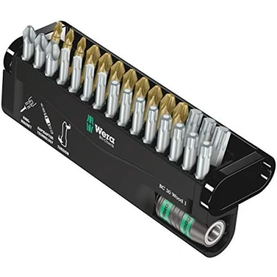 Immagine di Wera Bit Check 30 Wood 1 05057433001 Kit inserti parti Croce Pozidriv, Phillips, TORX interno