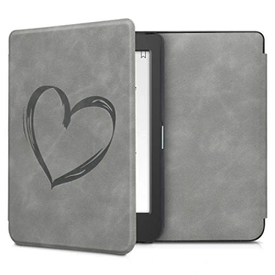 Immagine di kwmobile Custodia eReader Compatibile con Tolino Page 2 Cover eBook Reader Flip Case Magnetica Pelle PU Cuore