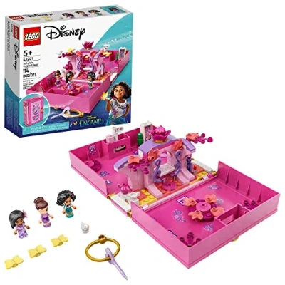Immagine di LEGO Disney 43201 Kit di costruzione per porta magica Encanto Isabela, un grande giocattolo da gioco indipendente, con farfalle, uccelli e personaggi memorabili in una stanza dei