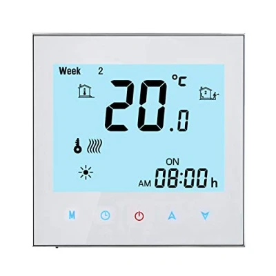 Immagine di Qiumi Smart WiFi termostato a pavimento per riscaldamento ad acqua programmabile, integrato con Alexa Google Home 5A 95 245VAC