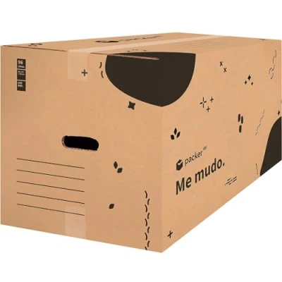 Immagine di packer PRO Confezione da 10 scatole in cartone per donne e stoccaggio ultra resistenti con manici, 60 x 40 cm