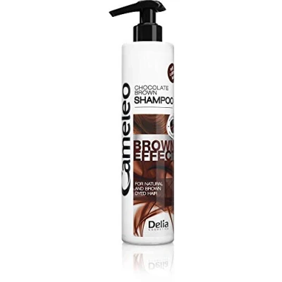 Immagine di Cameleo Shampoo Effetto Marrone Trattamento Nutriente e Rafforzante con Estratto di Noce per Capelli Naturali Tinti Bruna Colore Profondo Brillantezza 250ml