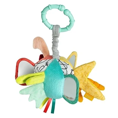 Immagine di Fehn Palla da Gioco Giocattolo per Bambini, con Anello di Fissaggio, Multicolore, ca. 7 cm, 049152