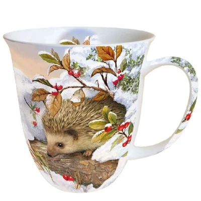 Immagine di Ambiente Hedgehog In Snow Tazza da tè/caffè Inverno Egel nella neve Natale circa 0,4 l