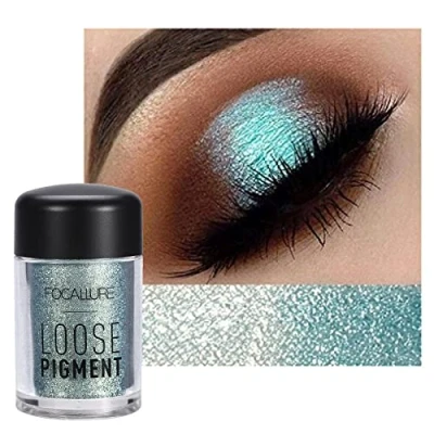 Immagine di Ombretto In Polvere Perlescente,Trucco per Occhi,Ombretto Occhi Glitter,Ombretto Camaleonte Metallico Dal Colore Intenso,Ombretto a Lunga Tenuta,Altamente Pigmentati Glitter Verde