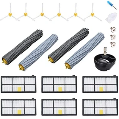 Immagine di JoyBros Accessori Kit Ricambio per iRobot Roomba 800 900 971 980 981 960 966 976 895 866 880 6x Spazzole Laterale Filtro 4x Rulli principali, Ruota 1x Vorderrad