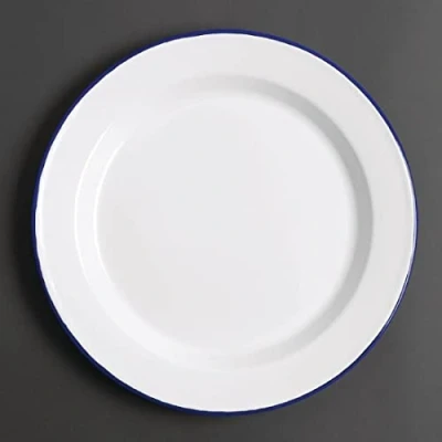 Immagine di 6 x Olympia smalto piatto 245 mm da pranzo servizio tavola cucina