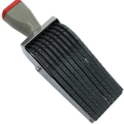 Immagine di WANLIAN Timbri per ufficio,Timbro data 9 cifre Timbro a rullo Numero personalizzato in gomma Simbolo con rotella di cancelleria Scrapbooking multifunzione fai da te