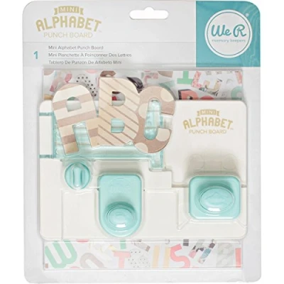 Immagine di We R Memory Keepers Mini Alphabet Banner Punch Board, plastica, Multi Colour, 30 x 25.5 6 cm, 1
