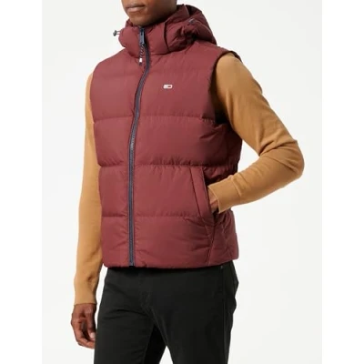 Immagine di Tommy Jeans Uomo TJM ESSENTIAL DOWN VEST EXT DM0DM20465, Viola (Deep Rouge), L