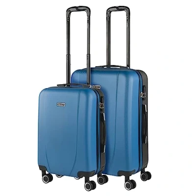 Immagine di ITACA Set Valigie Rigide Offerte. Valigia Grande Rigida, Media Rigida e Bagaglio a Mano. di con Lucchetto Combinazione TSA 71115, Blu/antracite