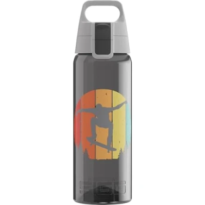 Immagine di Sigg Borraccia Tritan Total Color Grigio Skate Perfetta Per Bevande Gassate Lavabile In Lavastoviglie Ermetica Leggera Senza BPA 0,6L