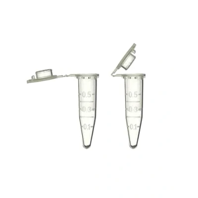 Immagine di MUHWA Tubo microcentrifuga graduato in polipropilene da 1000 pezzi con tappo a scatto, microtubi 0,5 ml (trasparente)
