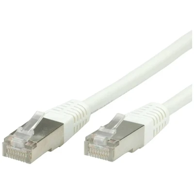 Immagine di Value 21.99.1366 RJ45 cavo di rete, patch CAT 6 S/FTP 5.00 m Bianco doppia schermatura 1 pz.