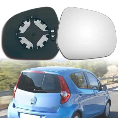 Immagine di MengZJ Vetro Specchio per Opel Agila B H08 2008 Specchietto Retrovisore Esterno Porta Laterale Sinistro Destro Riscaldato con Piastra di Supporto,right