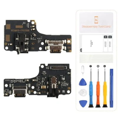 Immagine di SRJTEK Dock Connector USB Ricambio Per Xiaomi Redmi Note 10 4G/Note 10S Porta di Ricarica Cuffie Microfono/Jack Audio/Antenna Tipo C Kit Riparazione, M2101K7AI