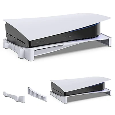 Immagine di Auarte supporto orizzontale compatibile con console PS5 Disc e Digital Edition, base per accessori antiscivolo Mads dischi Editions