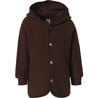 Immagine di Engel Natur Giacca in Pile con Cappuccio, Zimt Melange, EU 86 92