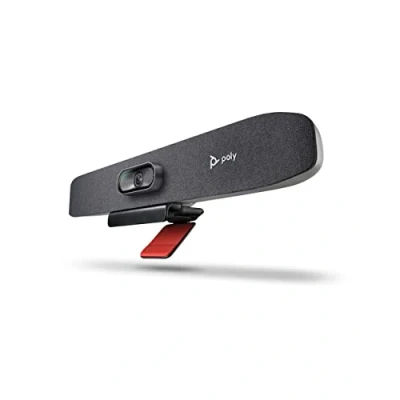 Immagine di Poly Studio R30, Barra Video USB Plug&amp;Play, Riduzione dei Rumori, Altoparlante Integrato per Suoni e Audio Intensi, Campo Visivo di 120, Videocamera Intelligente con Risoluzione 4K, Nera