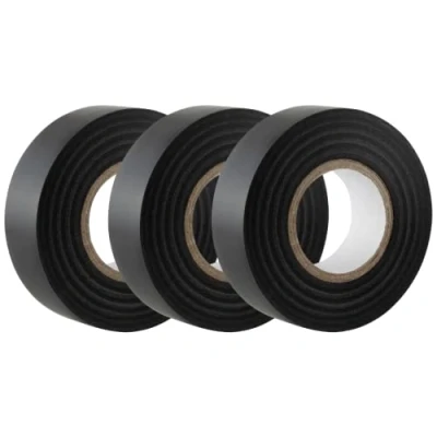 Immagine di GTSE Nastro isolante nero 19 mm x 20 m Robusto ed autoadesivo Per proteggere, unire e riparare cavi 3 rotoli