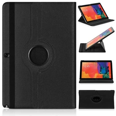 Immagine di Custodia per tablet Samsung Note Pro 12,2&quot; SM P900/T900/T905 con rotazione a 360 Smart Slim pieghevole Folio Cover 12.2&quot; P900/P901 Auto Wake/Sleep (nero)