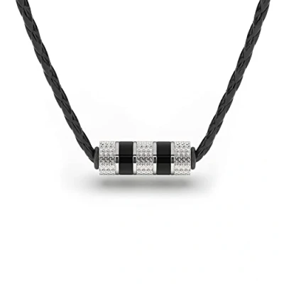 Immagine di SERASAR Collana in Pelle da Uomo con Ciondolo 60cm Argento Vichinga Scatola per Gioielli Vera Regalo Uomini Vichinghi