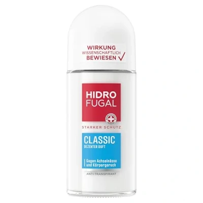 Immagine di Hidrofugal Classic Roll on (50 ml), forte protezione anti traspirante con profumo discreto, deodorante per una affidabile senza alcool etilico