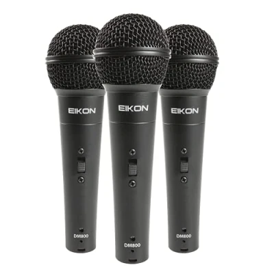 Immagine di PROEL EIKON DM800KIT 3 Microfoni Dinamici + Supporti in ABS+ Bauletto Per Trasporto e Contenimento