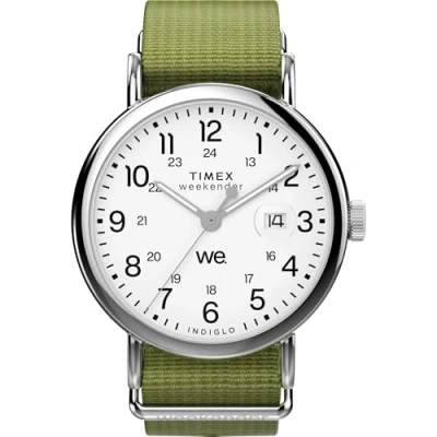 Immagine di Timex Unisex Weekender 40mm, Verde/Argento/Bianco, moderno
