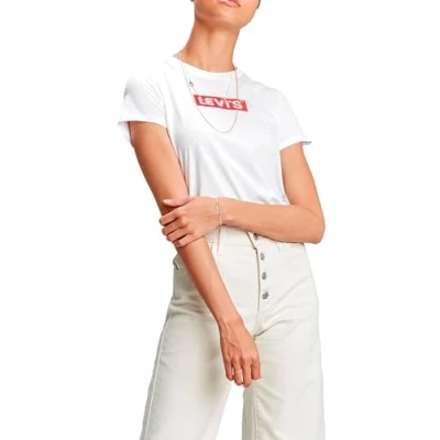 Immagine di Levi&#039;s THE Perfect TEE Tshirt con stampa, Donna, Taglia: Small, Box tab white+