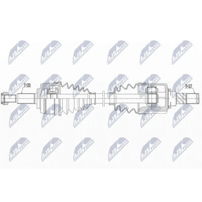 Immagine di NTY NPW RE 164 Albero motore / Semiasse Assale anteriore Sx 676 85