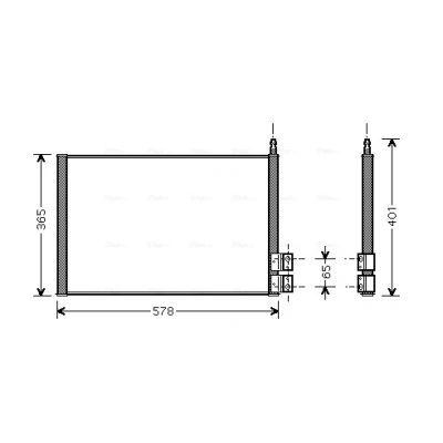 Immagine di PRASCO FDA5328 Condensatore 11,6 Alluminio 560 FORD: FIESTA 5, Fusion Station Wagon, MAZDA: 2 Hatchback