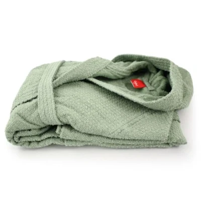 Immagine di Gabel Accappatoio jacquard con cappuccio Unisex (taglia L 50 52, Regular, variante Basilico)