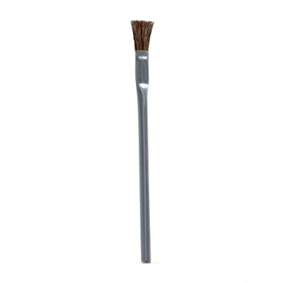 Immagine di MG Chemicals 855 Spazzola per pulizia tecnica elettronica, manico in latta da 6&quot;, setole crine di cavallo, lunghezza 1/4&quot; x larghezza 3/8&quot; (confezione 5 spazzole)