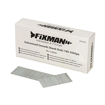 Immagine di Fixman chiodi a gambo liscio zincato, 18G, argento, 585359