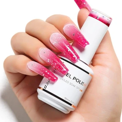 Immagine di Nicedeco Smalto Cambia Colore con Temperatura Termico Semipermanente Unghie in Gel Nail Polish Smalti Soak off Lampada UV LED (02), 15ML